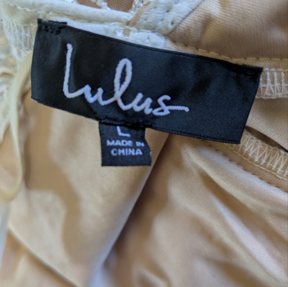 Lulus lele white and silver sequin mini dress size Large - Picture 6 of 6